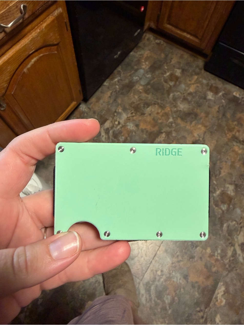 Ridge Mint Green Minimalist Card Wallet